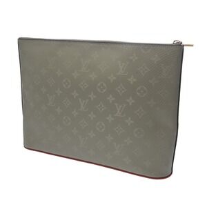 Louis Vuitton Monogram Clutch Cosmos Canvas Pochette Titanium Bag Gray